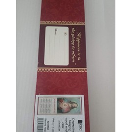 Miraculous Calendar 2025 Bless this House Scroll Christmas New Year Tag Gift Box Our Lady of Grace Calendar 2025