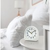 Seiko Clock KR525W Alarm Clock, Analog Clock, Night Visible, White,