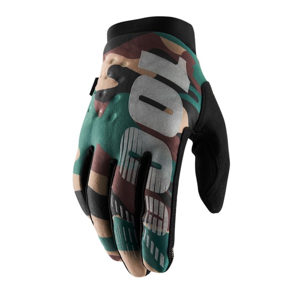 100% Men's BRISKER Glove, Camo/Black, XL