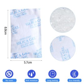 Silica Gel Packets 20 Packs 20 Gram Food Safe Pure White Desiccant Packs for Storage Silicone Packets for Moisture