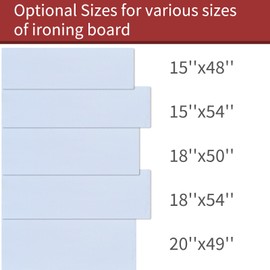 slieton Premium Felt Underlay Ironing Board Padding with Thick White Polyester Felt Pad (18" x 54")