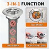 Solid Brass Body 3-in-1 Kitchen Sink Drain Strainer & Stopper,