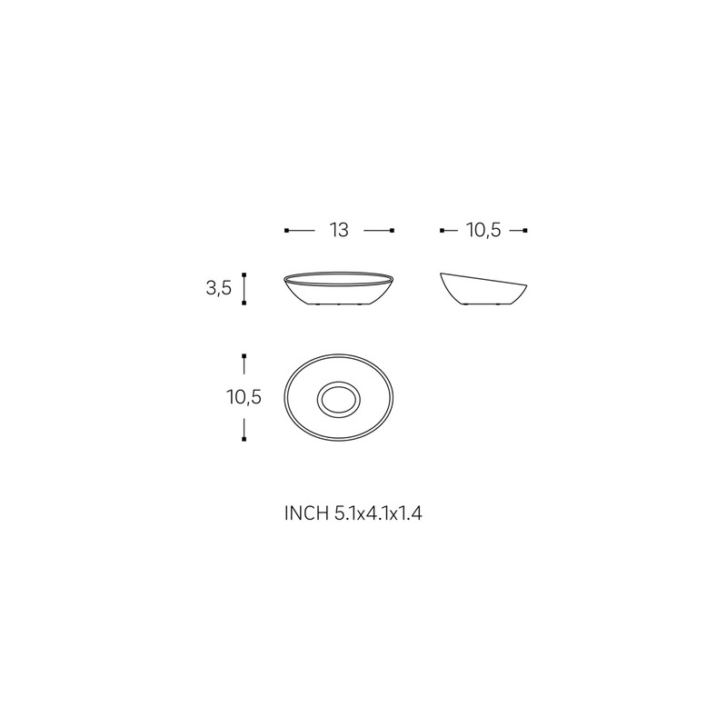 COSMIC Soap dish White Matte Measures 13 x 10.5 x