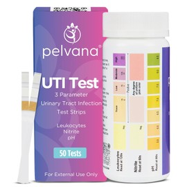 Pelvana Urinary Tract Infection Test Strips - 50 UTI Test Strips for Women, Accurate 3-Parameter Readings for Leukocytes, Nitrite, and pH - Advanced and Easy at-Home UTI Testing