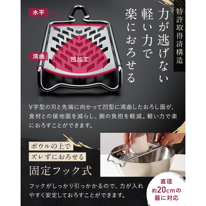 TOGI Grater, Made in Japan, Tsubame-Sanjo [Extreme Grating Comfort] Daikon