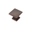 Hickory Hardware Studio Collection Knob 1-1/4 Inch Square Oil-Rubbed Bronze