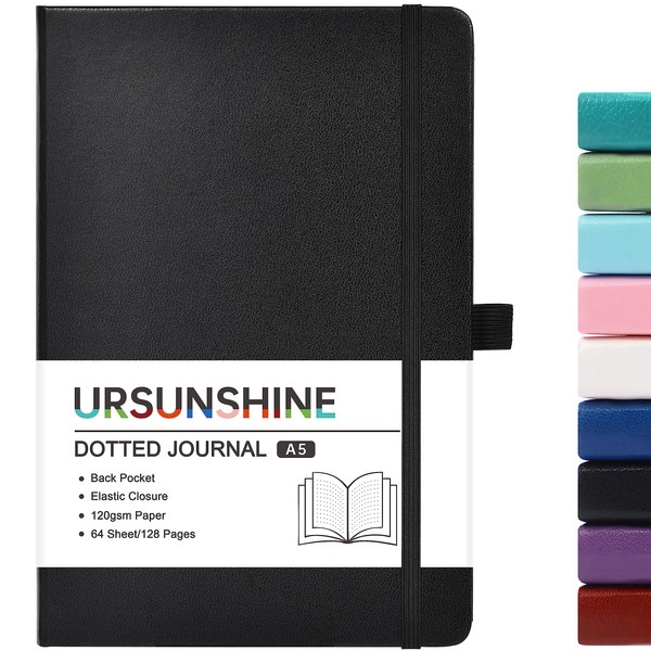 Dotted Journal/Notebook - Dot Grid Hard Cover Notebook, Premium Thick
