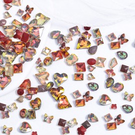 Mkwntg 100Pcs Brown Shiny Mix Maillard Color Nail Charms Luxury Coffee Butterfly Star Nails Art Charms 3D Flower Heart Nail Gems Nail Diamonds Cubic Bottom Nail Supplies for Nail Accessories DIY