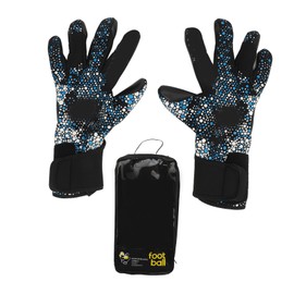 Soccer Goalkeeper Gloves for Adults Men Women Anti Slip Breathable Finger Protection Soccer Goalie Gloves for Training Competition Black and Blue No.9