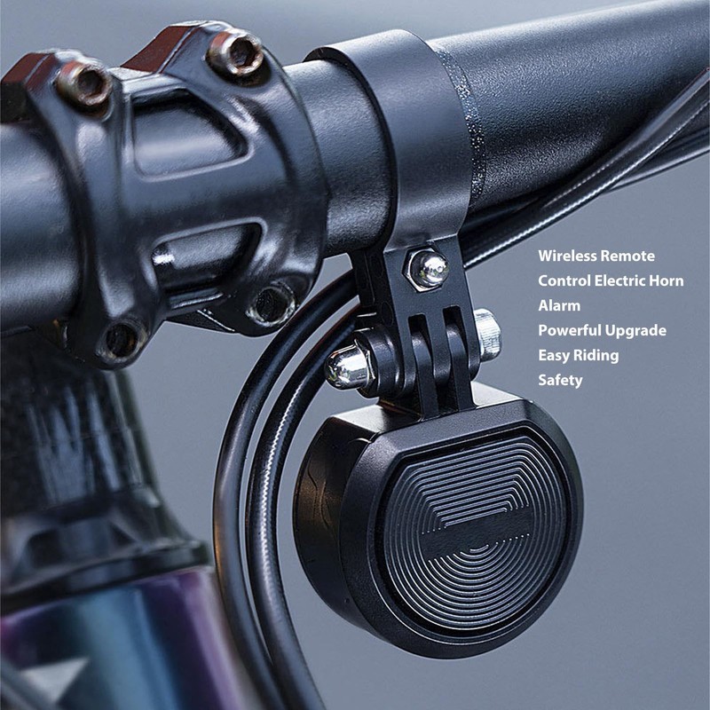 Alomejor Adjustable 80-130DB Electric Bicycle Horn with Remote Control, USB