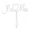 WEDDINGSTAR Mr. & Mrs. Twisted Wire Cake Topper - Silver/Grey