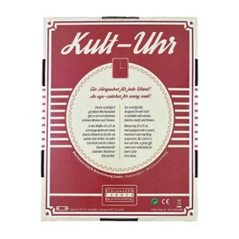 Blechwaren Fabrik Braunschweig GmbH KU28 Wall Clock with German Text "Bevor Du Fragst: Nein!" Cat Design