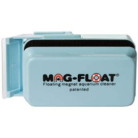 Mag-Float Large Plus + Acrylic Aquarium Algae with Scraper Cleaner | Magfloat Floating Magnetic Fish Tank Magnet Cleaning Scrubber Brush Tool for Freshwater Saltwater Marine Reef Tanks