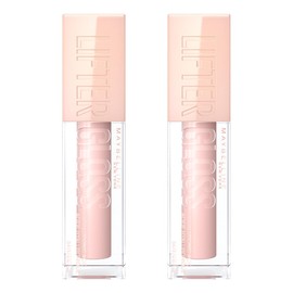 Maybelline New York Make-up-Duo-Paket: 2 Lifter Gloss, intensive Feuchtigkeit, gefüllte Lippen, mit Hyaluronsäure, Farbton 02 Ice