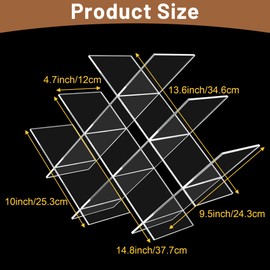 awliye Wine Rack Wine Storage Display Holder Shelf Acrylic Water Bottle Organizer Stand 8 Bottle for Kitchen Home Pantry Cabinets Bar