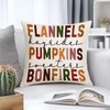 Hello Fall Pillow Covers 18x18 Inch Bonfires Pumpkin Throw Pillows