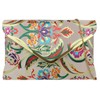Girly Handbags Womens Baroque Flower Clutch Bag - Champagne