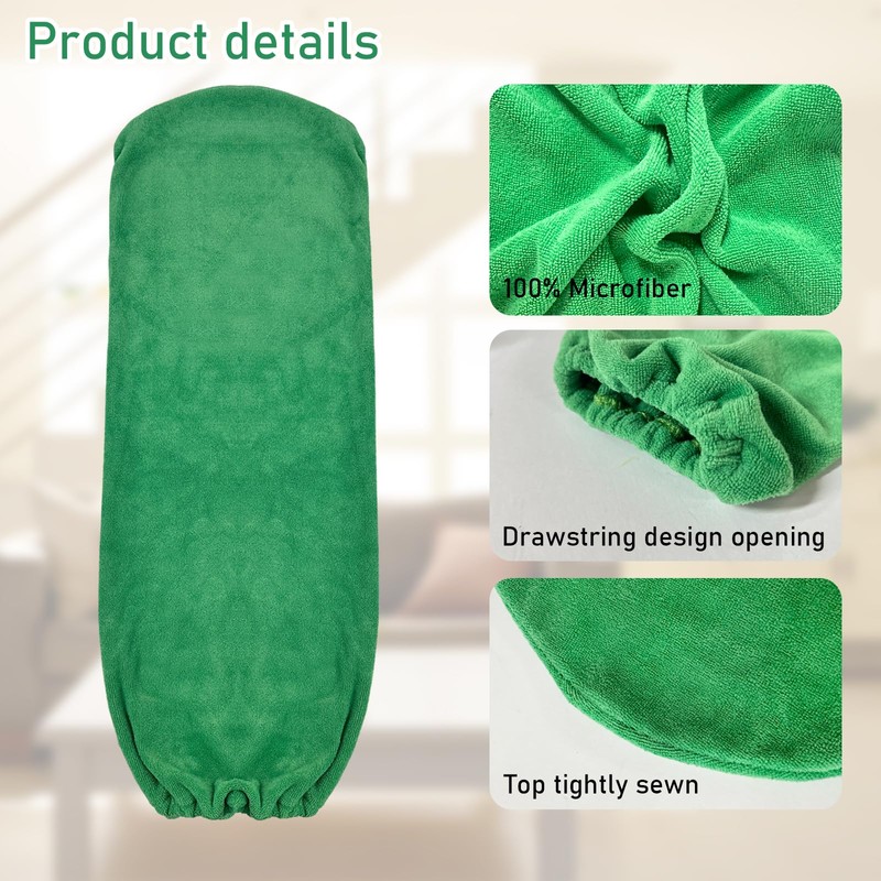 Hlimior 4 PCS Ceiling Fan Duster Kits,100% microfibre fan blade