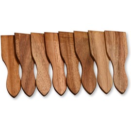 Kesper 28968 Raclette Spatula Set of 8 Acacia Wood 13 x 3.5 cm Raclette Scraper