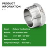 TAISHER 2 Pieces 304 Stainless Steel Reducing Hex Socket 1-1/2"