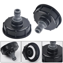 2 Stück IBC Tankdeckel, S60x6 IBC Adapterdeckel, 1/2 Zoll Innengewinde, Flüssigkeitslagerdeckel Adapter, Tankanschluss Kunststoffkappe Innengewinde Anschluss Zubehör für Tank