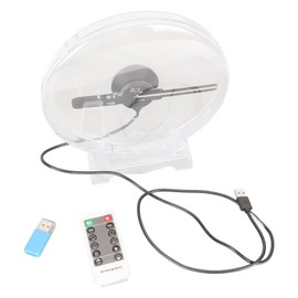 DAUERHAFT Proyector de la Fan del Holograma 3D, Ventilador Teledirigido del Holograma de la Tarjeta de Memoria de la Ayuda de WiFi 3D para los Restaurantes