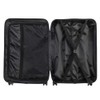 Gnrolaz Luggage 3 Piece Suitcase Sets,3 Piece ABS Expandable Luggage