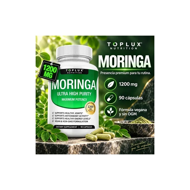 Extracto De Moringa Oleifera En Cápsulas 1200 Mg 90 Piezas