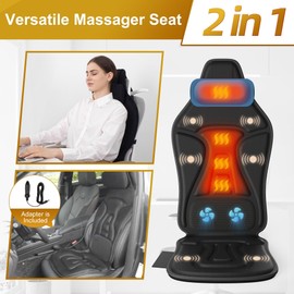 comrelax Back Massager Chair Pad with Heating & Cooling