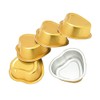 Cuenco para Cera Derretida Corazón Dorado Metal, 5 Piezas Depilación