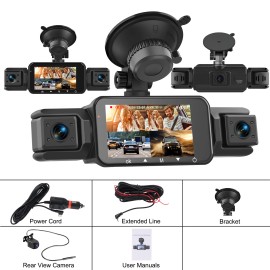 OE-AUTO-SHOP NEW WiFi Dash Cam Recorder 4-Channel 1080P Car Camera DVR Vehicle Video G-Sensor