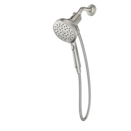 Moen Verso Eco-Performance Handshower, Detachable Round Shower Head with Magnetix Docking System, 60" Hose, Spot Resist Brushed Nickel, 220H2EPSRN