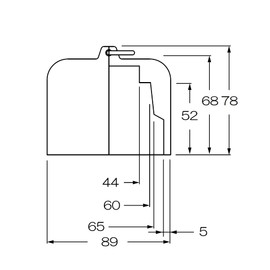 SANEI JH534-88X80 One Trap One Drain Supplies Diameter 3.5 inches (89 mm)