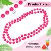 OHEETU 8Pcs 80s Neno Beaded Necklace Bracelet Sets Colorful Plastic