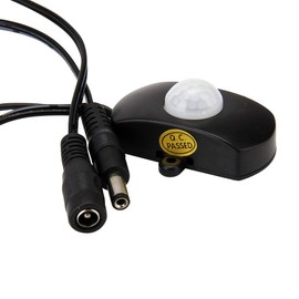 SUPERNIGHT DC 5V-24V 5A PIR Motion Activated Sensor Switch with DC Coupler Cable for LED Strip Light