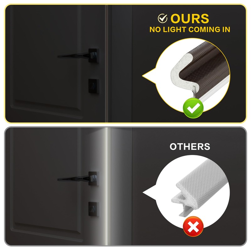 Weather Stripping Door Seal Strip - Soundproof Q-Shaped Foam for