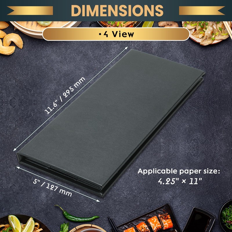 AMGSH 6 Pack 4 View Menu Holder Menu Covers 4.25"