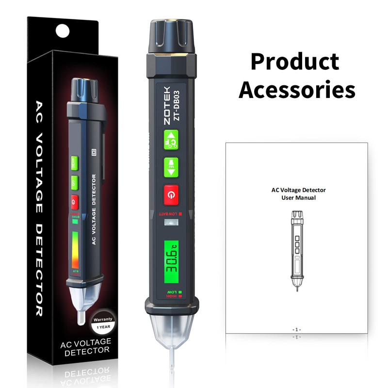 ZOYI ZT-DB03 AC Voltage Detector - Non-Contact Voltage Tester Pen,