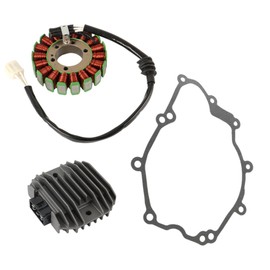 waltyotur Stator Coil and Regulator Rectifier with Gasket Replacement for Yamaha YZF-R6 YZF R6 2003-2005 2003 2004 2005
