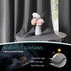 Sinotalent Portable Blackout Curtain, No Drill Window Curtain Panels, Easy