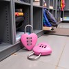 2 PCS Pink Love Heart Shape Combination Padlock for Girls