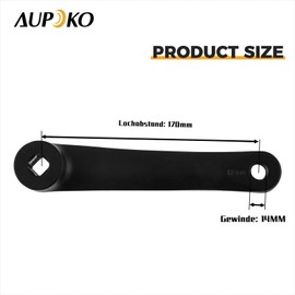 Aupoko Bicycle Crank Arm 170 mm, Left Bicycle Crank, Aluminium Bicycle Pedal Arm, Pedal Crank for Bicycle Crankset, Universal Prowheel Crank for Mountain Bikes, Folding Bikes