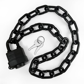 Safety Fence Chain Lock,Outdoor Waterproof Padlock with Chain,Heavy-Duty Weathproof Lock with Chain for Gate,Fence,Motorcycles,Bike (Lock with Chain)