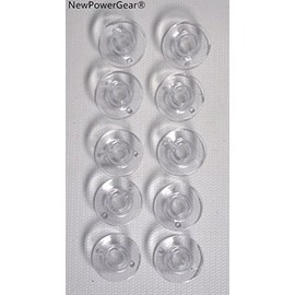 NewPowerGear Class 15J Plastic Bobbins Replacement For Singer 6518, 7256, 7258 Stylist, 7285Q Patchwork, 8500Q, Smart 100S