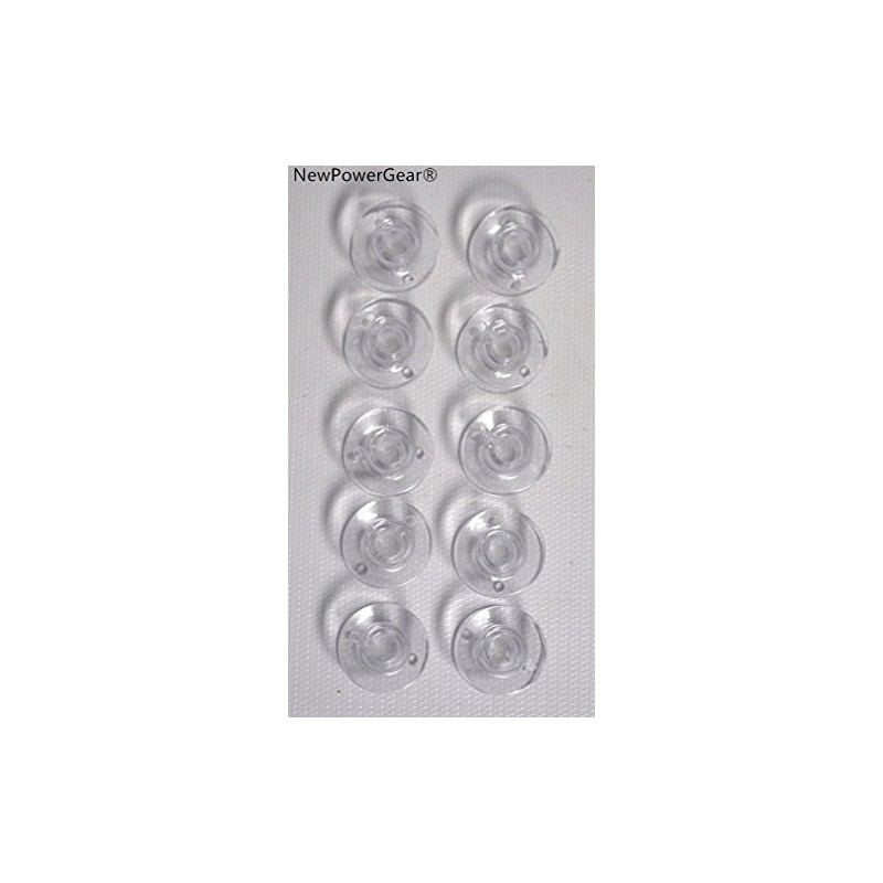 NewPowerGear Class 15J Plastic Bobbins Replacement For Singer 6518, 7256,