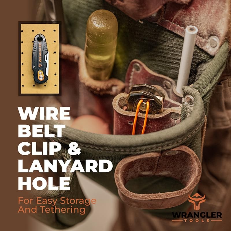 Wrangler Tools Folding Utility Knife - Quick Change Box Cutter
