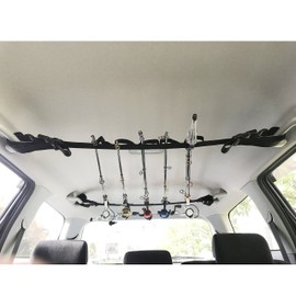 Orurdo qb500081a01n0 In-Car Rod Carrier Carillid A Rod Keeper Belt Rod Holder / For Vehicle Storage With Reel On Lure Rods, For Up To 5 Fishing Rods, Black