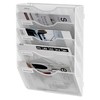 Senhoglb File Folder Organizer, 5-Tier Mesh Hanging Wall File Holder,