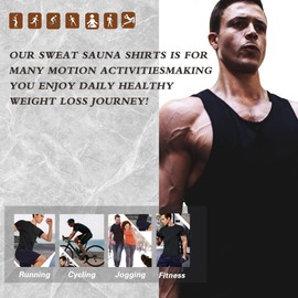 LELTLIMH Sauna Shirt Sweat Suit Waist Trainer for Men Vest Workout Gym Clothes Compression Shapewear Excersize Tank Top (SM)