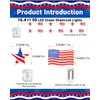 btfarm 4th of July Decorations 16.4FT 50 LED Patriotic Flag